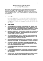Benutzungsordnung für das Archiv der Gemeinde Winsen (Aller) PDF: Gemeindearchiv - Benutzungsordnung